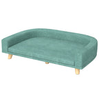 Hundebett Hundesofa Haustiersofa, Eukolyptusholz, 98 x 67 x 25 cm, Grün