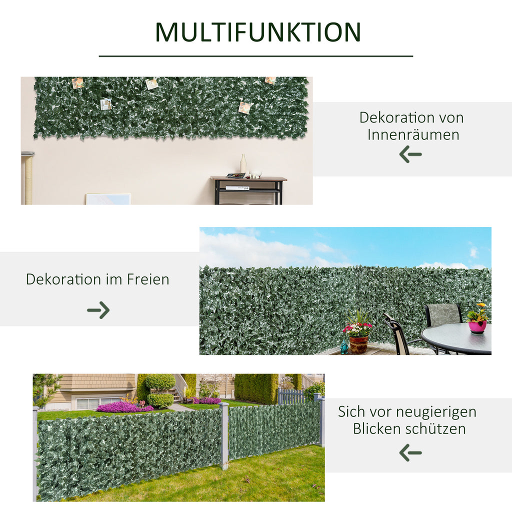 240 cm Artificial Leaf Screen - Green