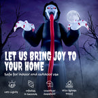 Aufblasbares Halloween-Skelett, 310 cm, mit integrierten LED-Lichtern, gruselige Deko für Innen- und Außenbereich
