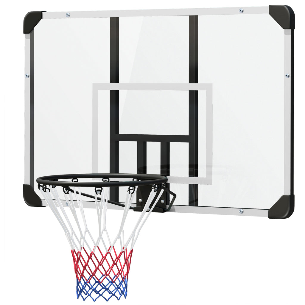 Basketballkorb, bruchsichere Rückwand, höhenverstellbar, Indoor & Outdoor, Stahlrahmen, Schwarz