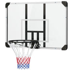 Basketballkorb, bruchsichere Rückwand, höhenverstellbar, Indoor & Outdoor, Stahlrahmen, Schwarz