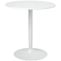 75H x Φ70cm Two-Person Minimalistic Dining Table - White