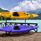 Halterung f¨¹r 2 Kajaks, Surfboards, Stand-Up-Paddles, Metallrahmen, breitenverstellbar 144-180 cm