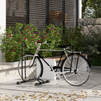Vertical and Horizontal Bike Rack Bicycle, Storage Stand with Adjustable Hooks, for 24"-29" Wheels, 700c Bike