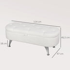 Sitzbank mit Stauraum, Deckel und Metallbeinen f¨¹r Wohnzimmer, Schlafzimmer, Flur, Wei?