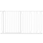 Extra Wide Dog Safety Gate, with Door Pressure, for Doorways, Hallways, Staircases - White