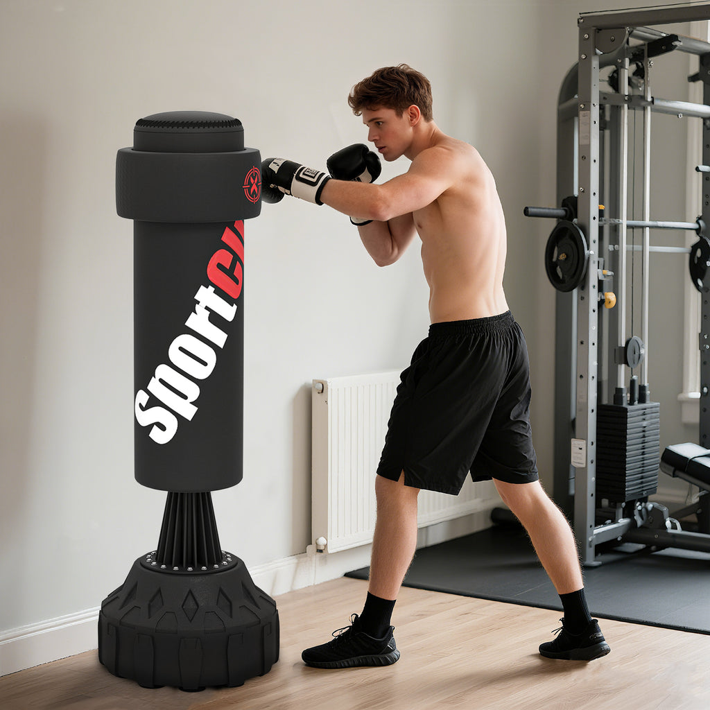 175cm Heavy Boxing Bag with Stand and Suction Cup Base