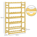 42-Bottle Wooden Wine Rack - Natural Finish
