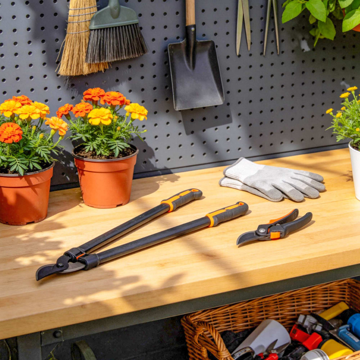 2-teiliges Gartenscheren-Set mit Astscheren, Baumscheren, Strauchpflege-Set