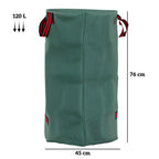 Gartensack 3x120L wasserdicht Gartenabfallsack mit Griffe, stabil Laubsack UV Schutz Gr¨¹n