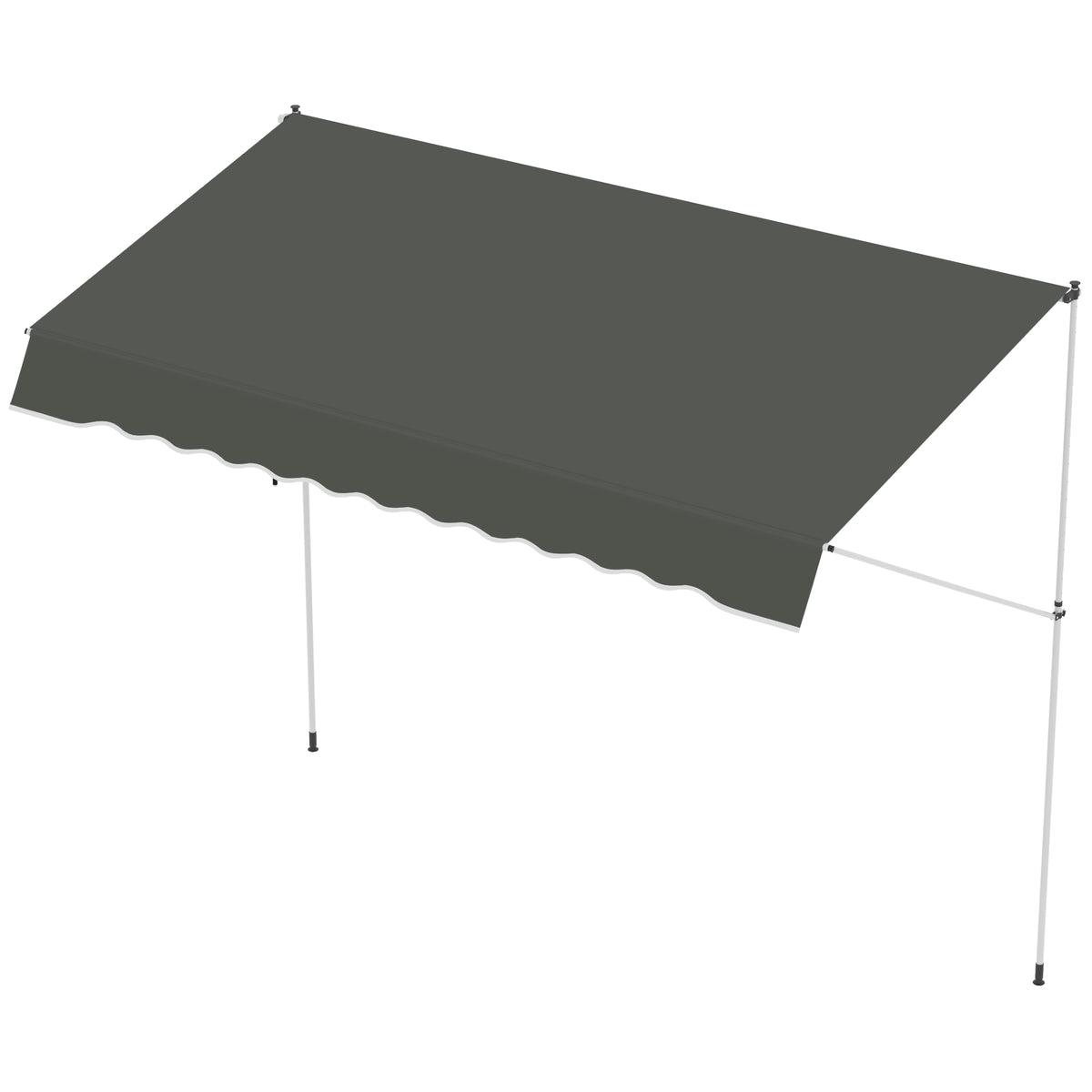 3x1.5m Adjustable Outdoor Aluminium Frame Awning Grey