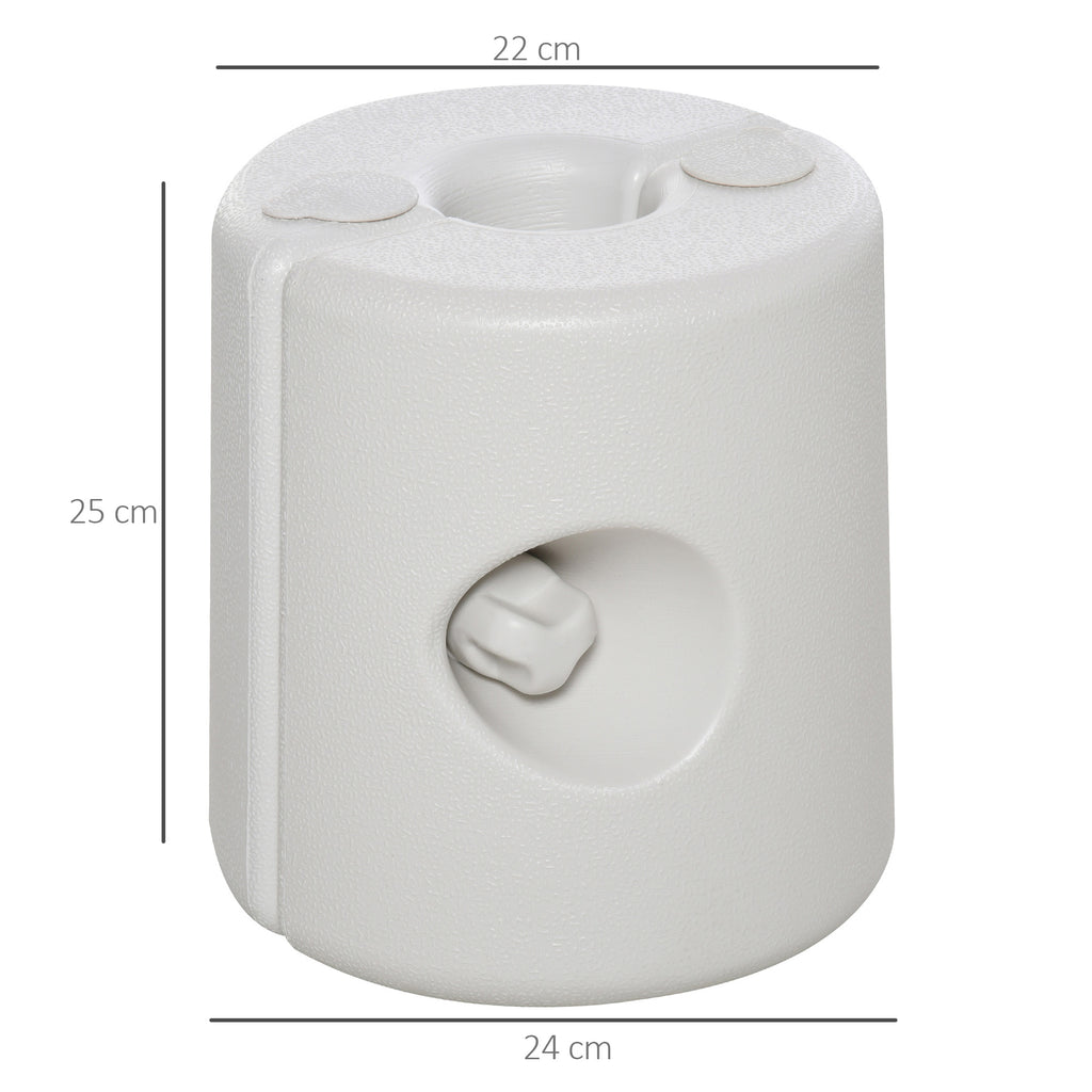 4 Pack 36 kg Gazebo Weights, Canopy Tent Weights with Rapid Clip, Gazebo Leg Weights Fill with Sand or Water, White