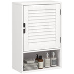 Bathroom Cabinet, Wall Mounted Storage Cabinet with Adjustable Shelves, 40 x 20 x 60 cm, White