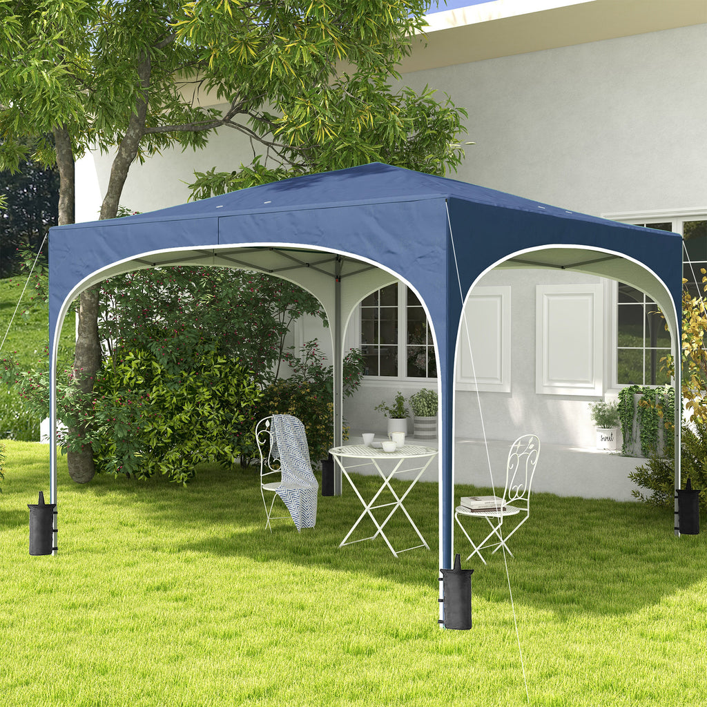 Faltpavillon, h?henverstellbar, Metallst¨¹tzen, robuste Plane, inkl. Tragetasche, 2,95 x 2,95 x 2,55m, Dunkelblau
