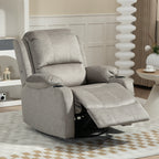 Relaxsessel mit Fu?st¨¹tze und Liegefunktion, inkl. Getr?nkehalter, bis 150 kg, Braun