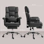 Ergonomischer B¨¹rostuhl, h?henverstellbar 48-56 cm, neigbare R¨¹ckenlehne, Fu?st¨¹tze, Schwarz