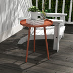 Beistelltisch, Couchtisch, Gartentisch, Terrassentisch für Garten, Balkon, Stahl, 40 x 40 x 50 cm, Rot