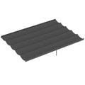 Retractable Pergola Cover, 3.5 x 2.6 m Replacement Canopy Fabric for 4 x 3 m Frame, Roof Top Only, Dark Grey