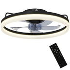 Deckenventilator mit Licht und Fernbedienung, 50 cm LED-Deckenventilator mit 3 Farben, 6 Geschwindigkeiten, Timer, Dimmbar