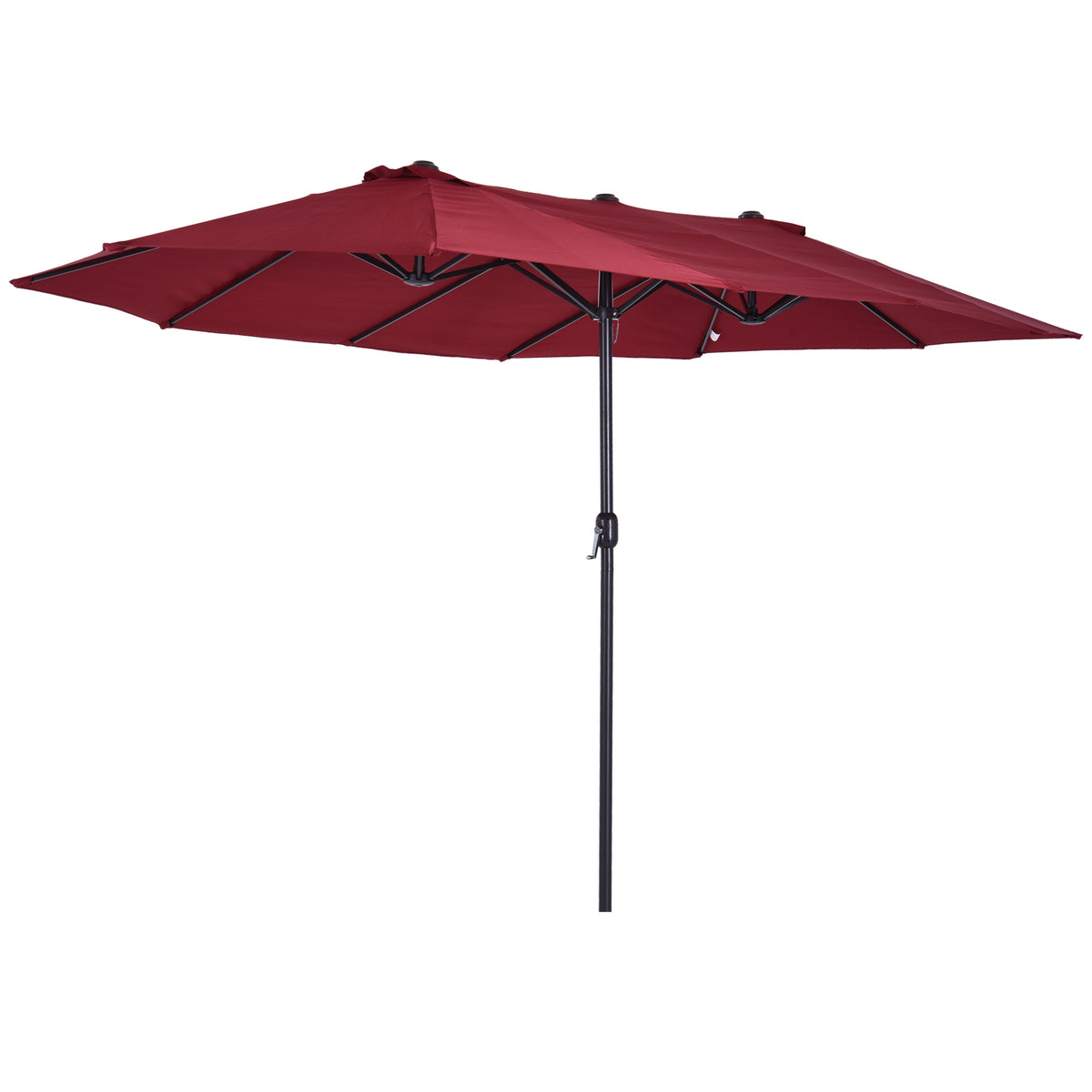 4.6m Double Garden Parasol - Wine Red