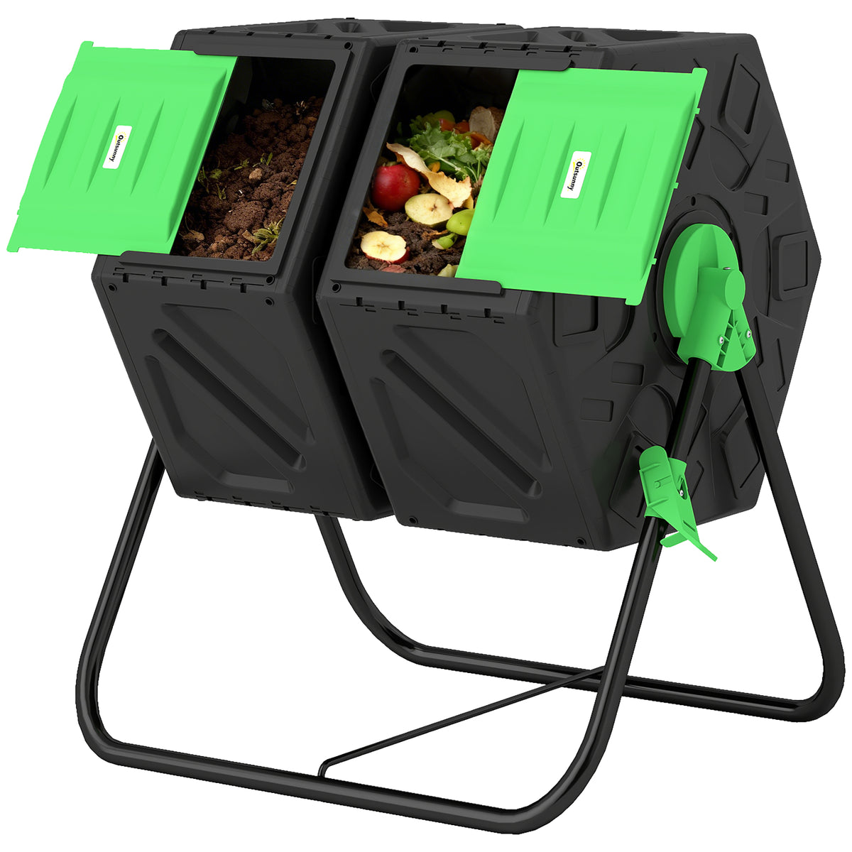 130L Double Chamber Composter - Black