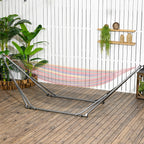 2-in-1 Hängemattenständer, wetterbeständig, Wäscheständer, 290 cm x 92 cm x 88 cm, Schwarz