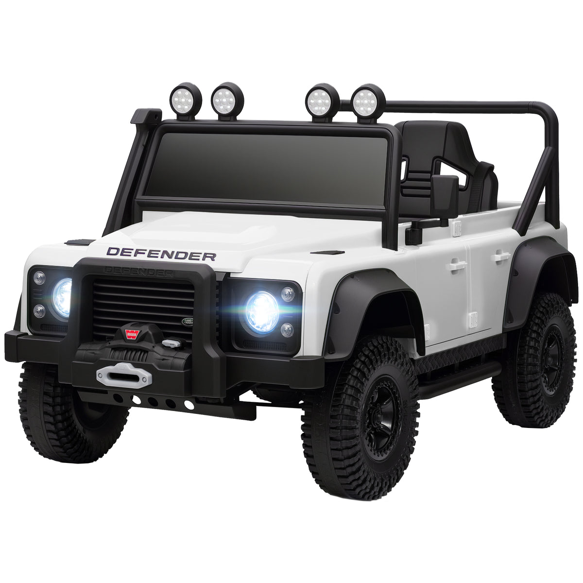 Kinder-Elektroauto, 12V Batterie-Betrieb, Fernbedienung, Musik-Funktion, Hupe, LED-Lichter, Wei?
