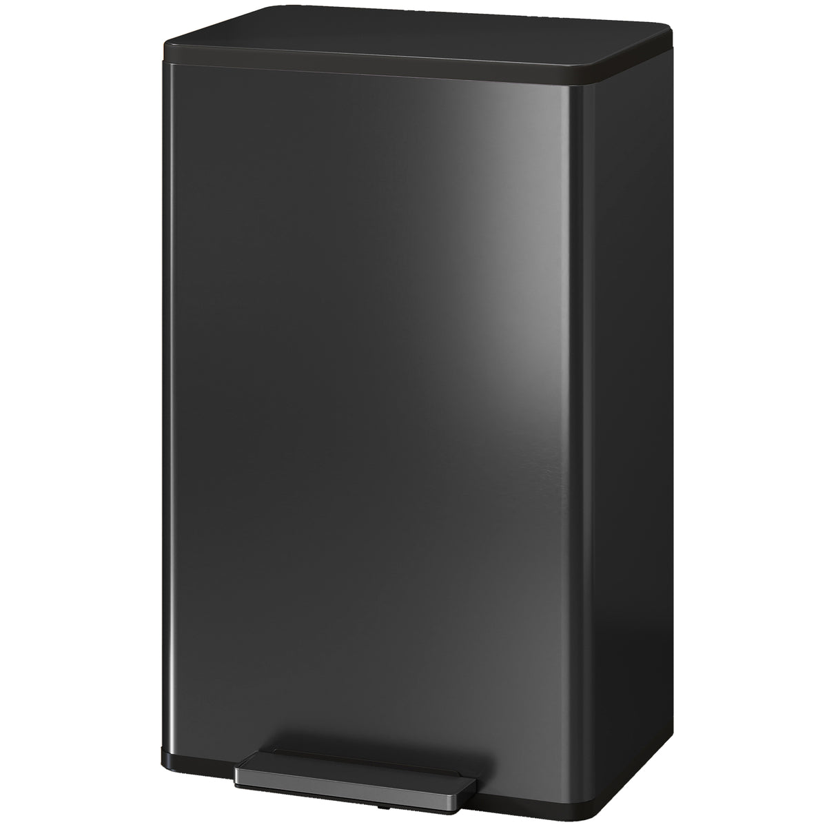 45L Kitchen Bin, Pedal Bin with Soft-Close and Stay-Open Lid, Removable Inner Bucket, Odor Control for Kitchen, Office