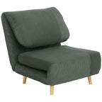 2-in-1 Schlafsessel G?stebett, verstellbare Kopfst¨¹tze Cord-Optik 82 cm x 87 cm x 89 cm Gr¨¹n