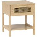 Nachttisch, Nachtschrank, Beistelltisch mit Schublade, MDF 40 x 40 x 48,4 cm