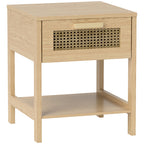 Nachttisch, Nachtschrank, Beistelltisch mit Schublade, MDF 40 x 40 x 48,4 cm