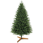 Künstlicher Weihnachtsbaum 180 cm mit Kiefernholzständer, Nordic-Tanne mit Klappsystem, 889 Zweigspitzen, Grün