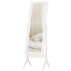  Full Length Mirror, Freestanding Adjustable Angle Dressing Mirror for Bedroom, Living Room, 148 x 47 cm, White