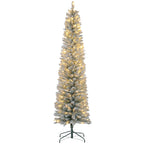 Weihnachtsbaum 210 cm, LED-Lichterkette, Kunstkette, flammhemmend, Metallbasis, Grün