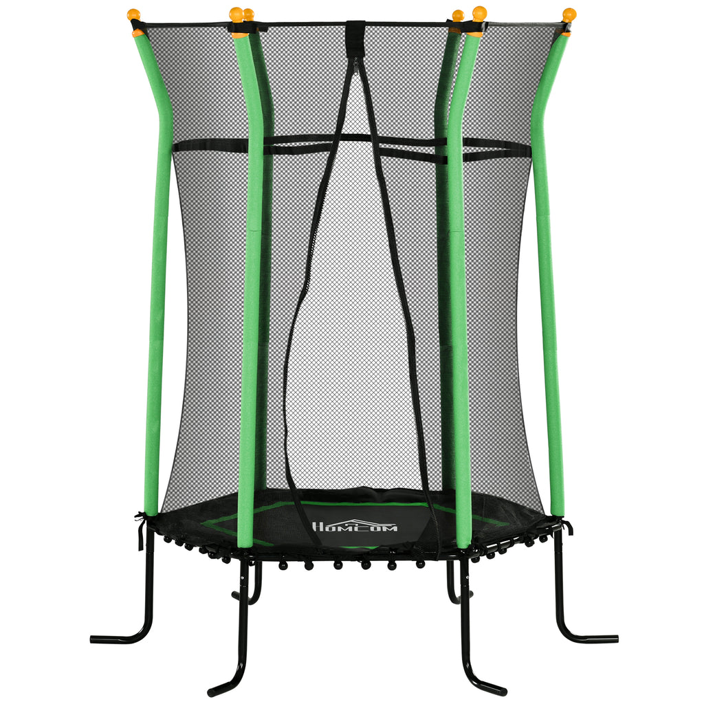 Trampolin f¨¹r Kinder, ?163,5 cm, mit Sicherheitsnetz, gepolstert, Stahl, belastbar bis 50 kg