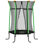Trampolin f¨¹r Kinder, ?163,5 cm, mit Sicherheitsnetz, gepolstert, Stahl, belastbar bis 50 kg