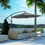 Cantilever Umbrella Parasol Hanging Banana Steel Dark Grey 3M Patio