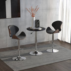 Round Bar Table, 360 Degree Swivel Counter Pub Table with Adjustable Height, for Kitchen, Cafe, Black