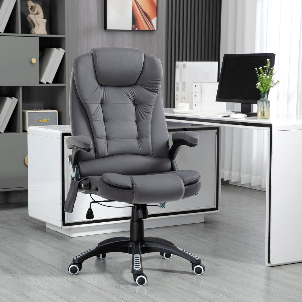 B¨¹rostuhl mit Massage- & W?rmefunktion, ergonomisch, h?henverstellbar, Dunkelgrau