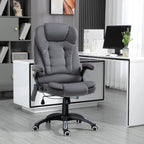B¨¹rostuhl mit Massage- & W?rmefunktion, ergonomisch, h?henverstellbar, Dunkelgrau