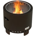 Metal Wood-burning Smokeless Fire Pit, Black