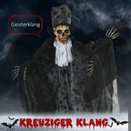 Halloween-Dekoration Gespenst Bräutigam mit Spezialeffekten und Soundfunktion 115 cm x 65 cm x 189 cm