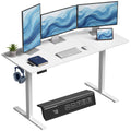 Höhenverstellbarer Schreibtisch Elektrisch 140 x 60 cm Weiß
