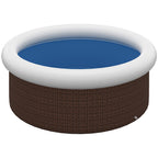 Aufblasbarer Pool, für 5 Personen, schneller Aufbau, robustes Material, braun, Ø300 x 76H cm