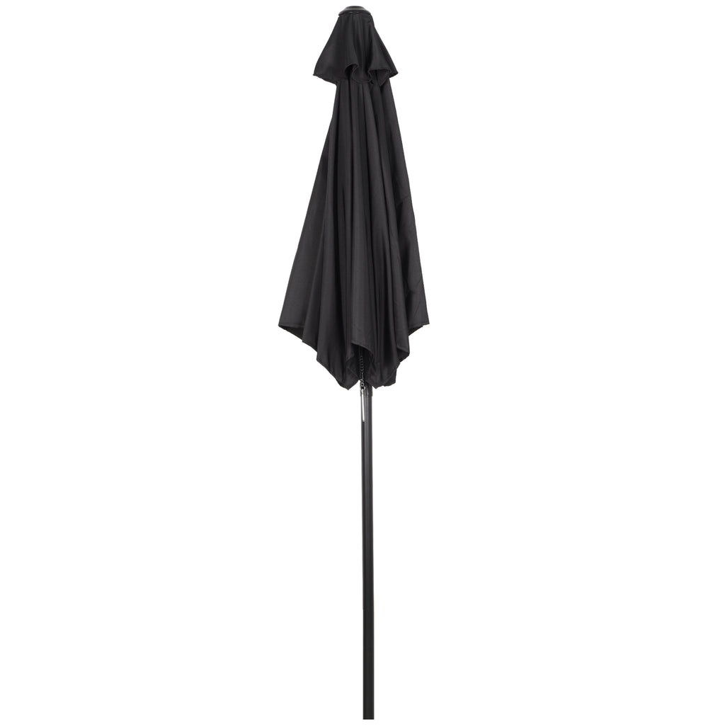 Sonnenschirm ?196 cm, sechseckig Balkonschirm f¨¹r Strand Balkon Garten, Schwarz