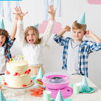 Zuckerwattemaschine, einfach zu bedienendes Zuckerwattegerät, für Erwachsene und Kinder, Edelstahl, PP, Rosa