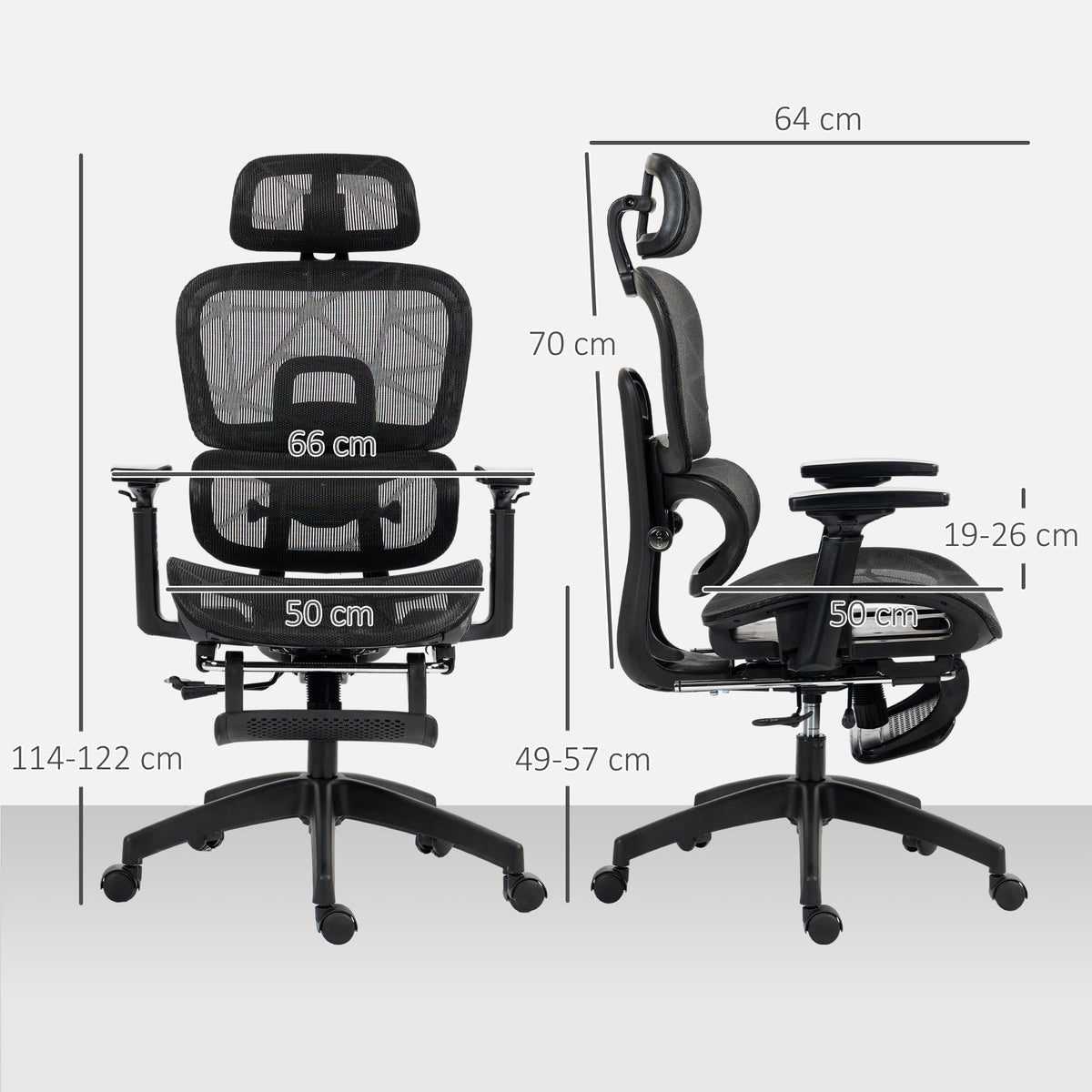 Multi-Adjustable Mesh Office Chair - Black