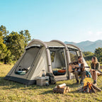 Aufblasbares Zelt 2-4 Personen Schneller Aufbau Outdoor Zelt für Camping mit Luftpumpe Mesh Fenster Heringen Vordach