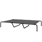 Hundeliege Outdoor, Erh?htes Hundebett f¨¹r gro?e Hunde, mit Waschbares Mesh Stahlrahmen, 152 x 94 x 23 cm, Grau