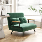 Schlafsofa 4 in 1 mit Schlaffunktion Samtoptik 183x98,5cm Grün